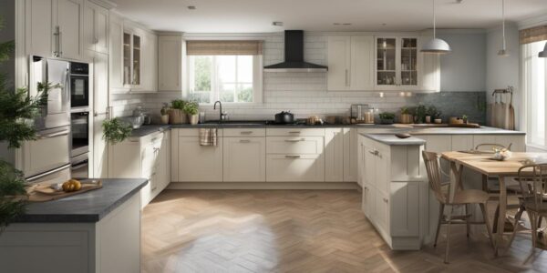 Kuchnia litera L z wyspa – aranżacja funkcjonalnej i stylowej przestrzeni