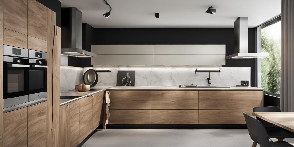 Kuchnia czarna z drewnem: Inspiracje i pomysły na elegancką aranżację wnętrza