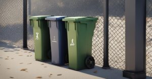 Miejsce na kosze na śmieci w ogrodzeniu: ukryj śmietnik na posesji estetycznie