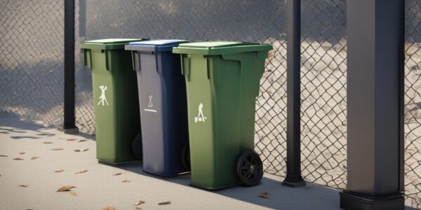 Miejsce na kosze na śmieci w ogrodzeniu: ukryj śmietnik na posesji estetycznie