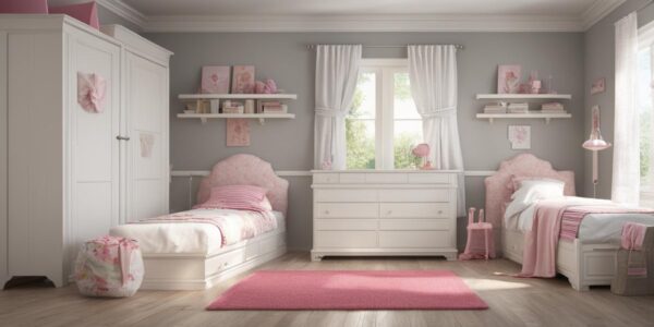 Pokój dla 2 dziewczynek: Inspiracje i aranżacje na idealny pokój dziecięcy