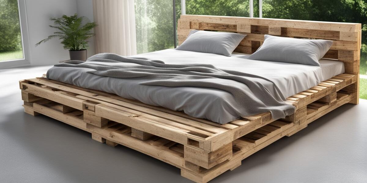 Łóżko z palet: zagłówek, paleta i szuflada – stylowy mebel do Twojego domu