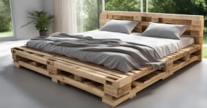 Ł&oacute;żko z palet: zagł&oacute;wek, paleta i szuflada &ndash; stylowy mebel do Twojego domu