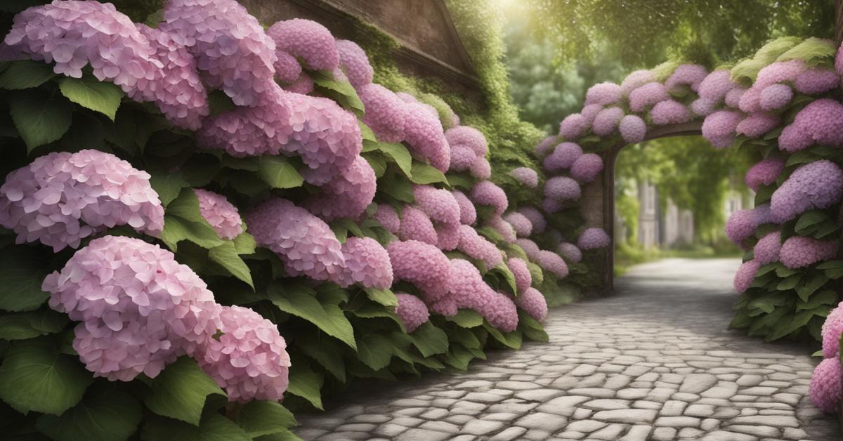 Szpaler z hortensji i traw: Aranżacja ozdobnego ogrodu przydomowego