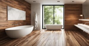 Łazienka aranżacje z drewnem: Modne inspiracje na 2023!