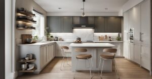 Kuchnia z oknem w kształcie U: inspiracje i aranżacja w stylu Dom i Ogr&oacute;d