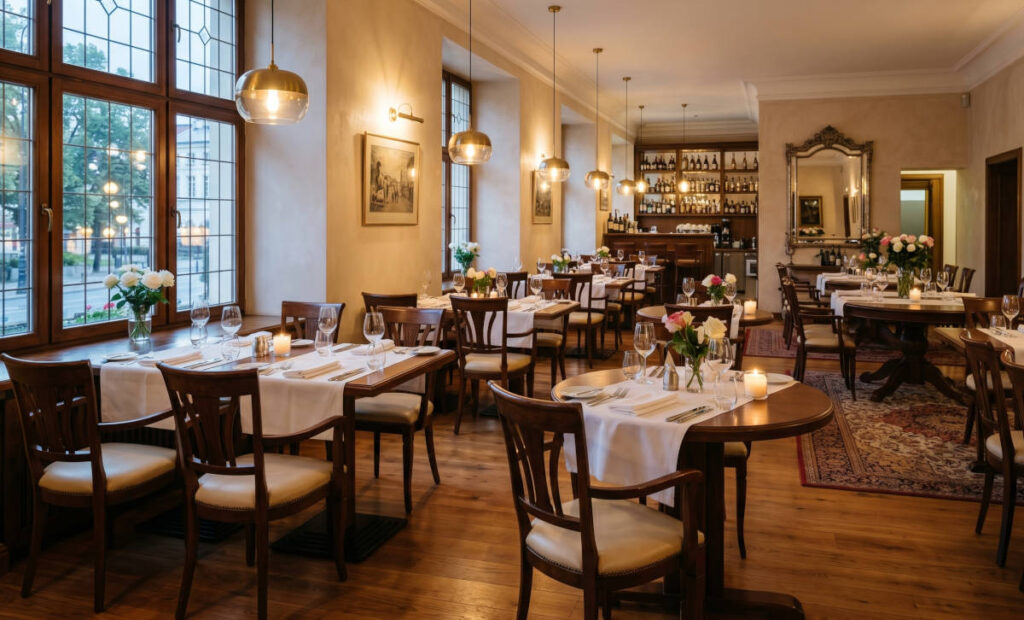 Krzesła do restauracji i lokali gastronomicznych – co wziąć pod uwagę przy wyborze?